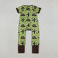 Baby Boys Short Sleeves Ducks Camo Hats Zipper Sleeper Romper RTS