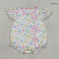 Baby Girls Infant Short Sleeves Colorful Bows Bubble Romper RTS