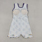 Baby Girls Sleeveless Mardi Gras Anchors Yoga Shorts Knee Length Dress RTS