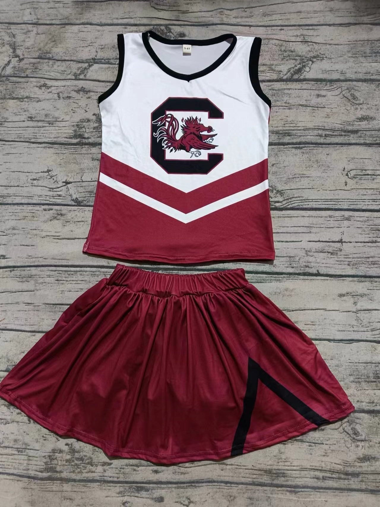 Baby Girl Sleeveless Team Shirt Skorts Set ( Moq 5 )