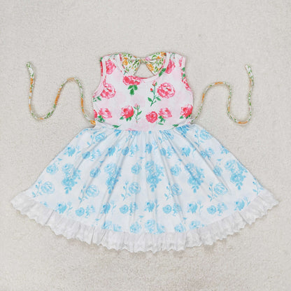 Baby Girl Sleeveless Flower Summer Set Dress Sibling Clothes