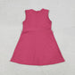 Baby Girls Kids Pink Sleeveless Ruffle Yoga Shorts Knee Length Dress RTS