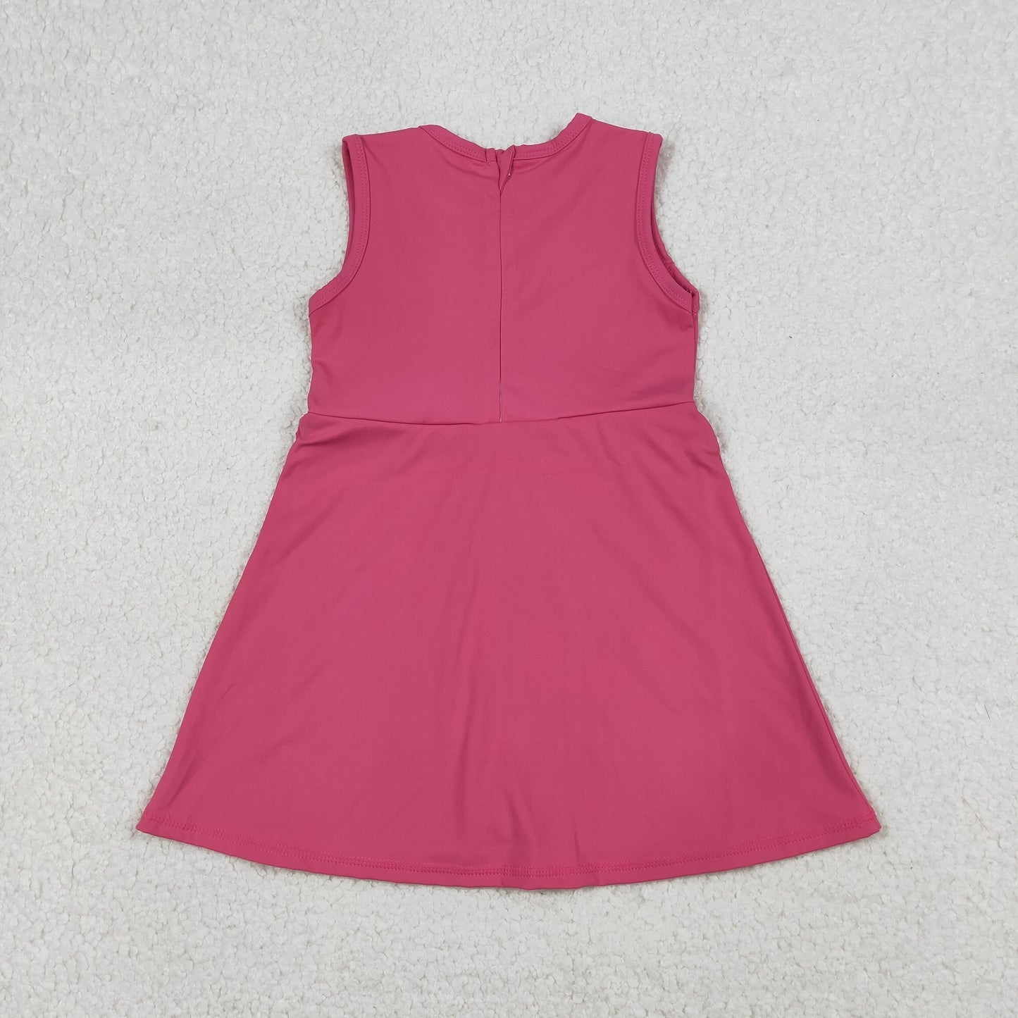 Baby Girls Kids Pink Sleeveless Ruffle Yoga Shorts Knee Length Dress RTS