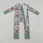 Sibling Baby Boys Ducks Hunting Season Camo Southern Zipper Footie Rompers