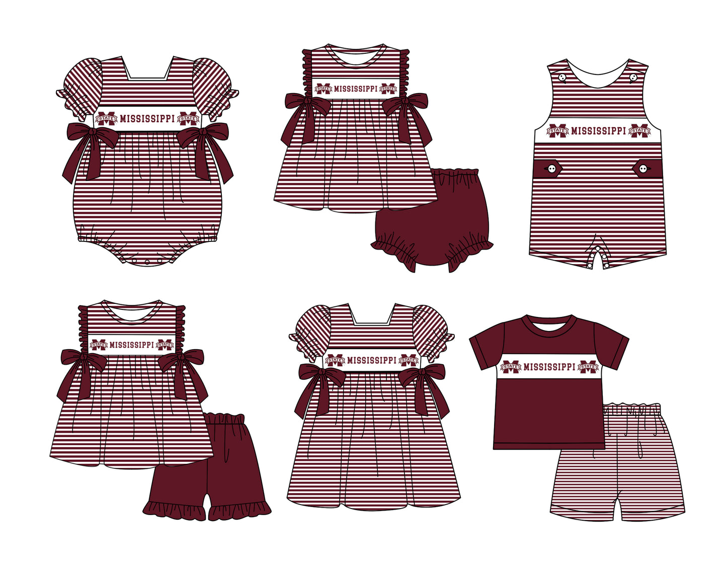 ( Moq 5 ) Baby Boys Kids Sleeveless Dark Red Stripes Team Summer Romper
