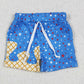 Baby Boy Plaid Stars Blue Team Pockets Shorts Bottoms RTS