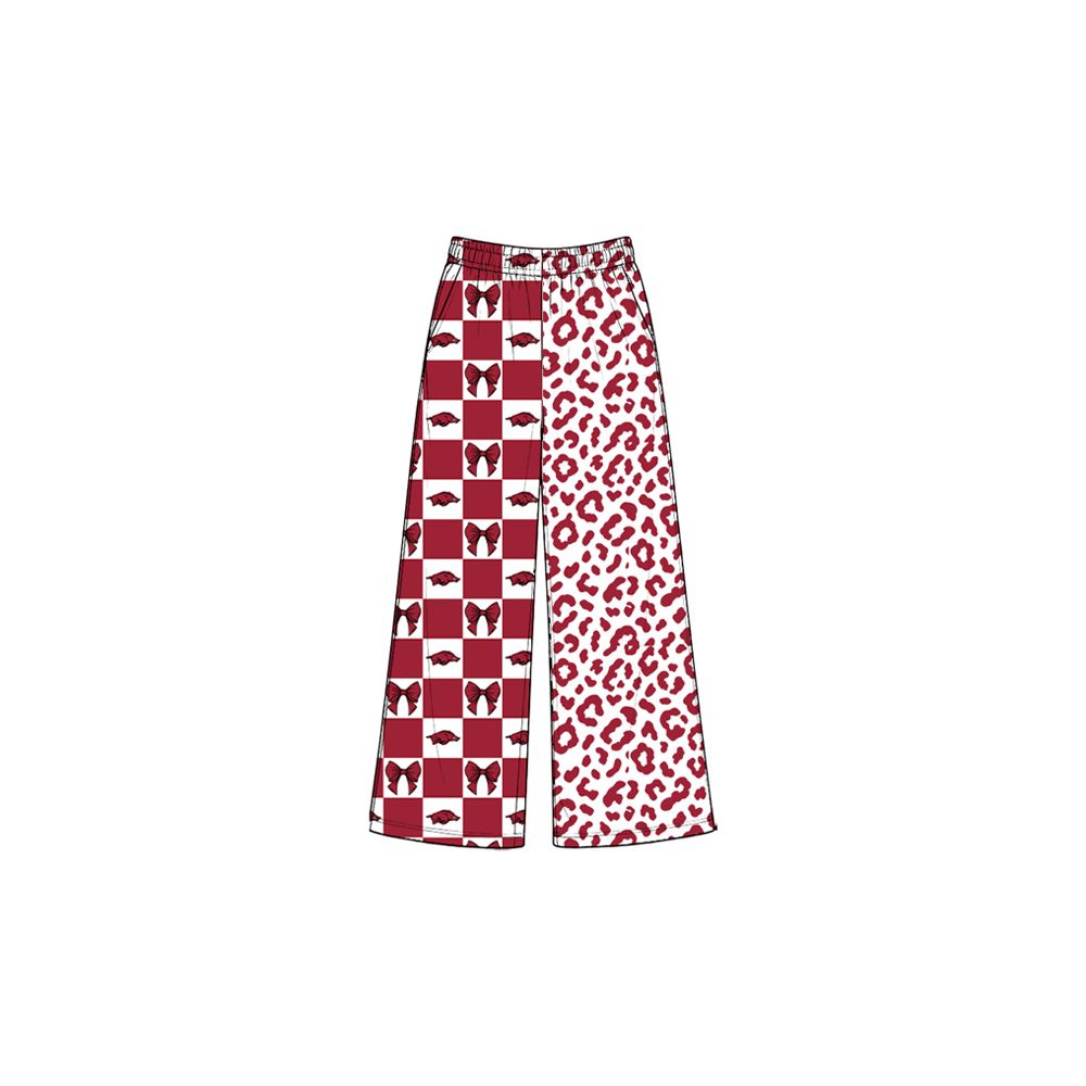 ( Moq 5 ) Baby Girls Kids Bows Pigs Leopard Pants Bottoms Team Clothes