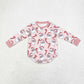 Baby Girl Long Sleeves Christmas Trees Mouse Zipper Romper