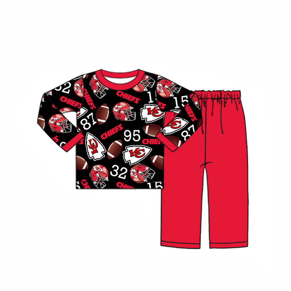 Baby Boy KC Shirt Red Pants Team Fall Clothes Set