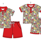 ( Moq 5 Each Style ) Sibling Baby Boys Kids Short Sleeves Flags Shirts Shorts Sets 4th of July Clothes