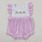 Baby Boy Girl Kids Short Sleeves Embroidery Easter Rabbits Sibling Romper Dresse Clothes Set