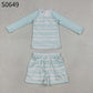 Baby Boys Long Sleeves Stripes Zipper Tops Pockets Shorts Set Swimsuit RTS