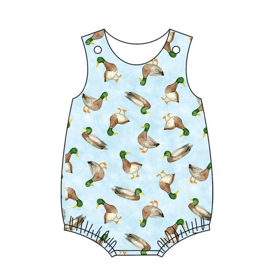 Moq 3 Pre-order SR1282 Baby Boy Ducks Summer One Piece Romper