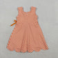 Sibling Baby Girls Checked Bow Ruffle Yoga Active Shorts Knee Length Scallop Dresses RTS
