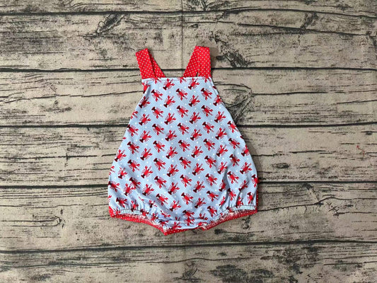 No Moq Pre-order SR0745 Baby Girl Crawfish Ruffle One Piece Romper