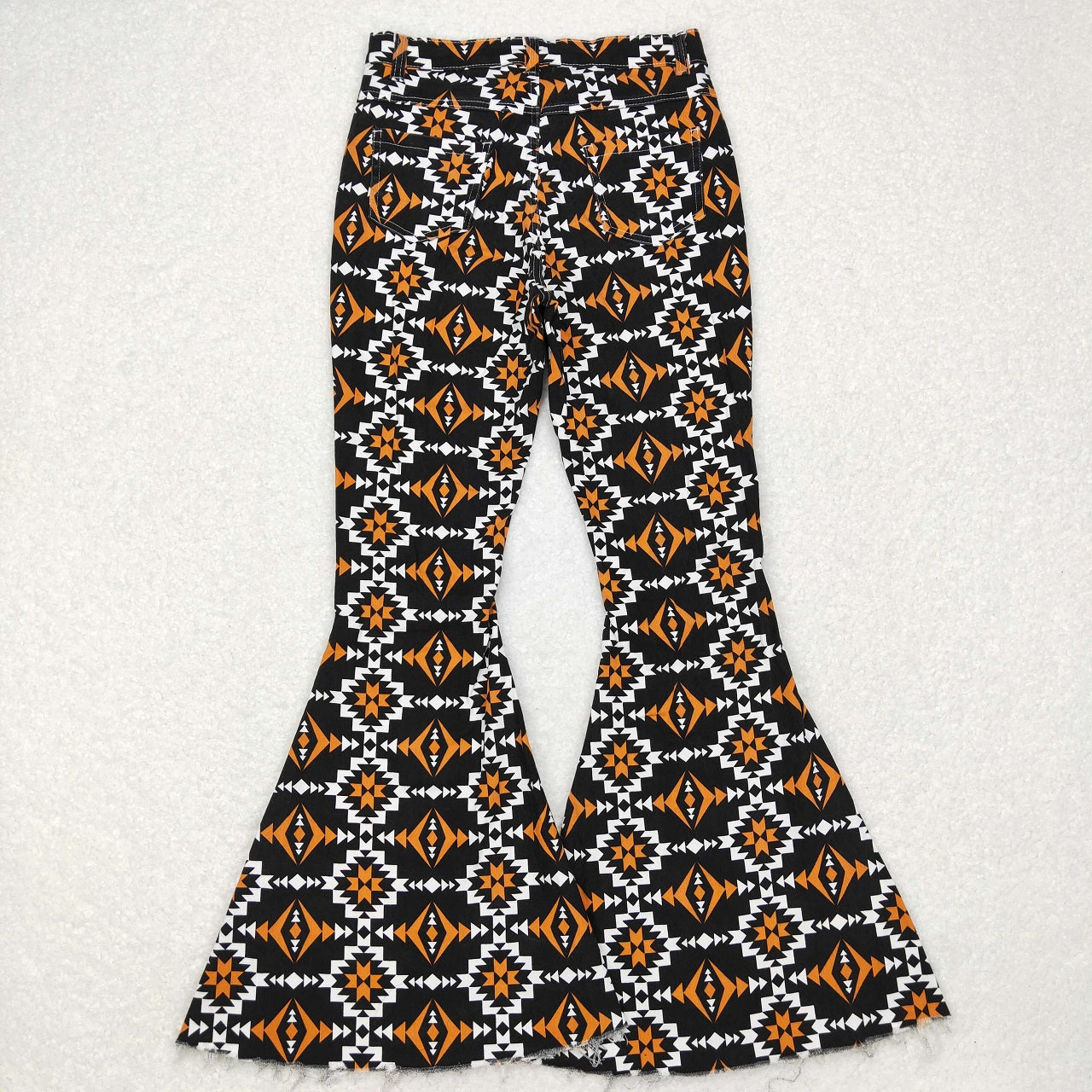 P0298 Adult Women Aztec Denim Jeans Bell Pants