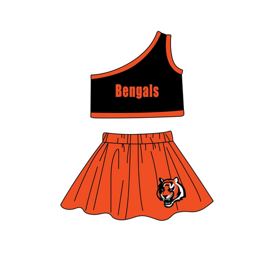 Baby Girl Bengals Tops Team Skirt Set