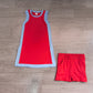 ( No moq ) Preorder Baby Girls Kids Sleeveless Tops Red Shorts Set Yoga Active Clothes
