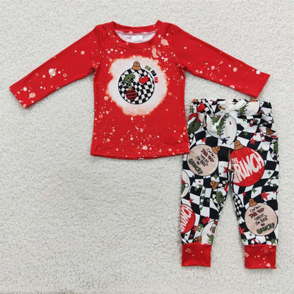 GLP0515 Baby Girl Christmas Long Sleeves Pants Outfit