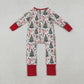 Baby Boy Infant Long Sleeves Soldiers Tree Christmas Zipper Romper RTS