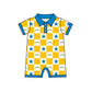 ( Moq 5 Each Style ) Baby Boys Girls Toddler Bows Team Sibling Yellow Shorts Dress Shirt Set Clothes