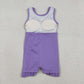 Baby Girls Sleeveless Ruffle Knee Length Yoga Purple Dress with Shorts RTS