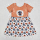 Baby Girl Short Sleeves Western Cow Flower Sibling Sister Dress Clothes Set