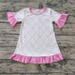 Baby Girl Short Sleeves Pink Bows Ruffle Dress