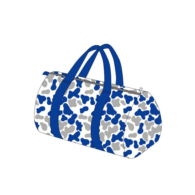( Moq 5 ) Preorder Toddler Kids Adult Blue Grey Camo Print Travel Package Gym Bag