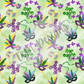 ( Moq 5 ) Preorder Girls Infant Long Sleeves Masks Mardi Gras Zipper Sleeper Green Romper