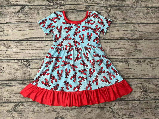 No moq Pre-order GSD0486 Baby Girl Crawfish Dress