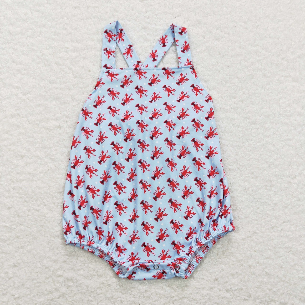 SR0745 Baby Girl Crawfish Ruffle One Piece Romper