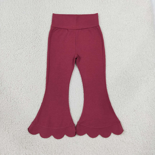 Baby Girls Kids Scalloped Pants Bottoms Cotton Clothes RTS