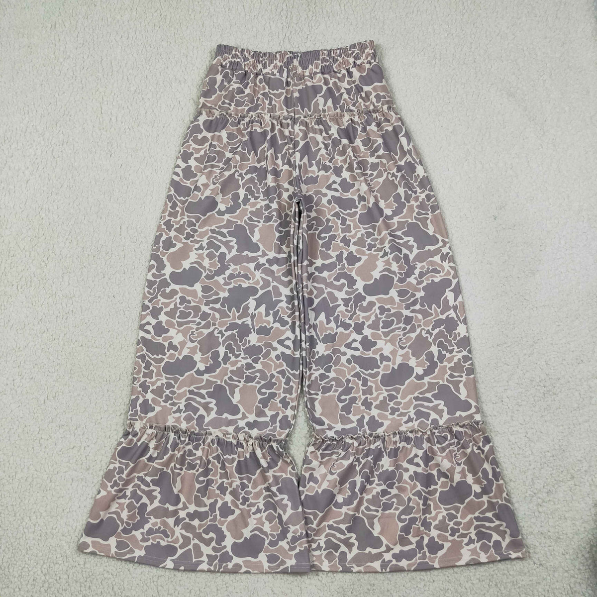 Adult Women Camo Ruffle Pants Bottoms Yoga Active Clothes RTS