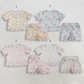 Sibling Baby Girls Kids Short Sleeves Flower Scallop Shirts Shorts Summer Sets Clothes RTS