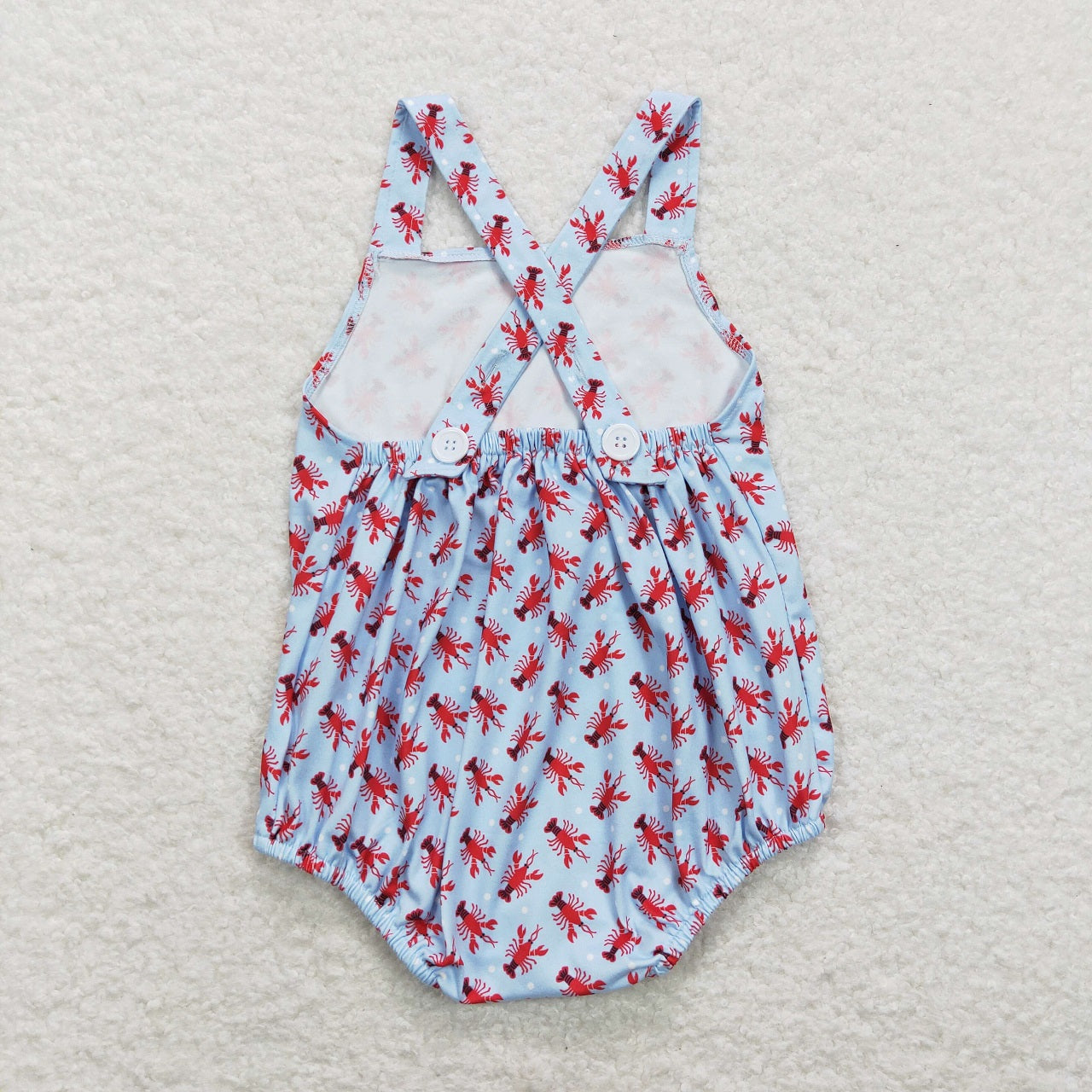 SR0745 Baby Girl Crawfish Ruffle One Piece Romper