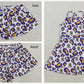 Sibling Baby Girls Adult Women Purple Leopard Tigers Team Yoga Active Shorts Dress RTS