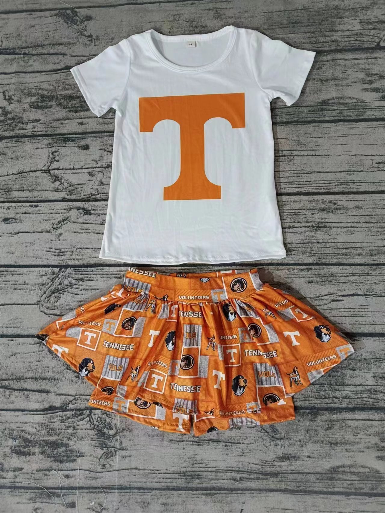 Moq 5 Baby Girl Short Sleeves Shirt Skirt Shorts Team Set