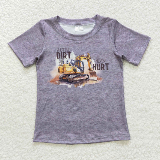 BT0341 Baby Boy Short Sleeves Excavator Shirt