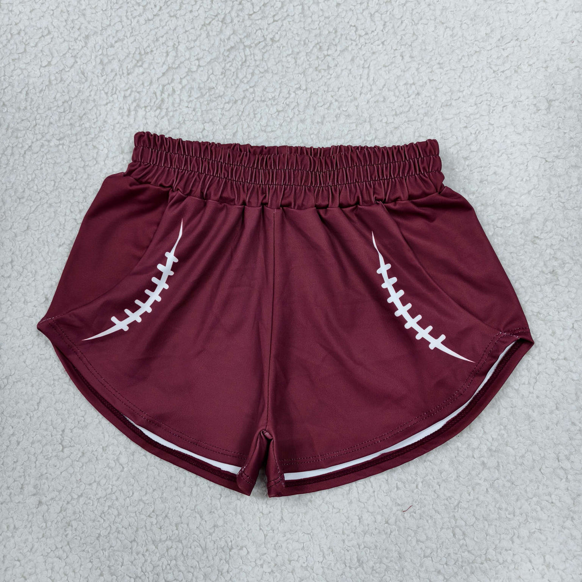 Baby Girls Kids Baseball Dark Red Shorts Bottoms Yoga Active Clothes RTS