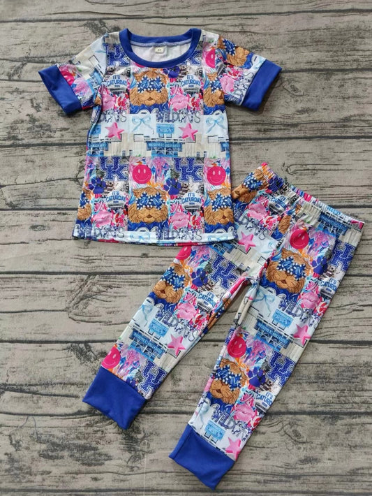 Baby Kids Toddler Short Sleeves Team Shirt Pants Cowboy Pajamas Outfit Moq 5
