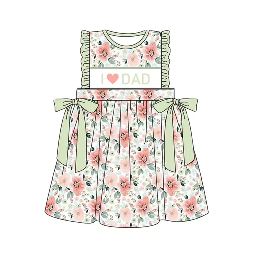 Pre-order Baby Girl I Love Dad Floral Summer Dress