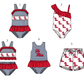 ( Moq 5 Each Style ) Baby Boys Girls Stripes Sibling Team Sets Swimsuits Clothes
