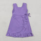 Baby Girls Sleeveless Ruffle Knee Length Yoga Purple Dress with Shorts RTS