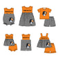 ( Moq 5 Each Style ) Baby Boys Girls Kids Dog Plaid Team Sibling Rompers Dress Sets