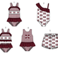 ( Moq 5 Each Style ) Baby Boys Girls Stripes Sibling Team Sets Swimsuits Clothes