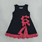 Baby Girls Kids Sleeveless Plaid Bows Shorts Scallop Dress Yoga Active Black Clothes RTS