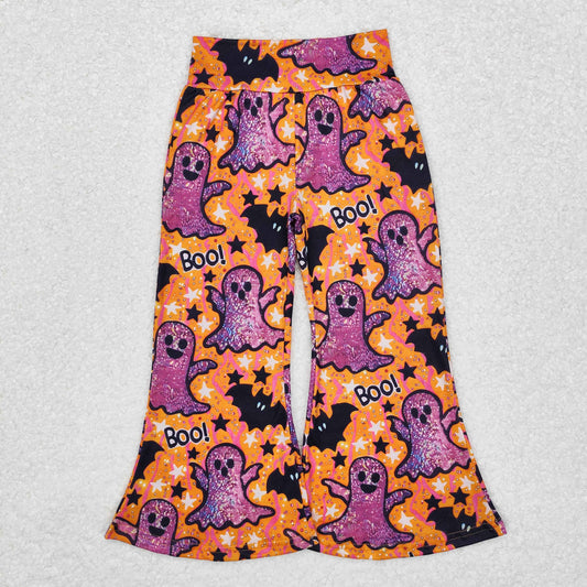 Baby Girl Halloween Ghost Bell Bottom Pants