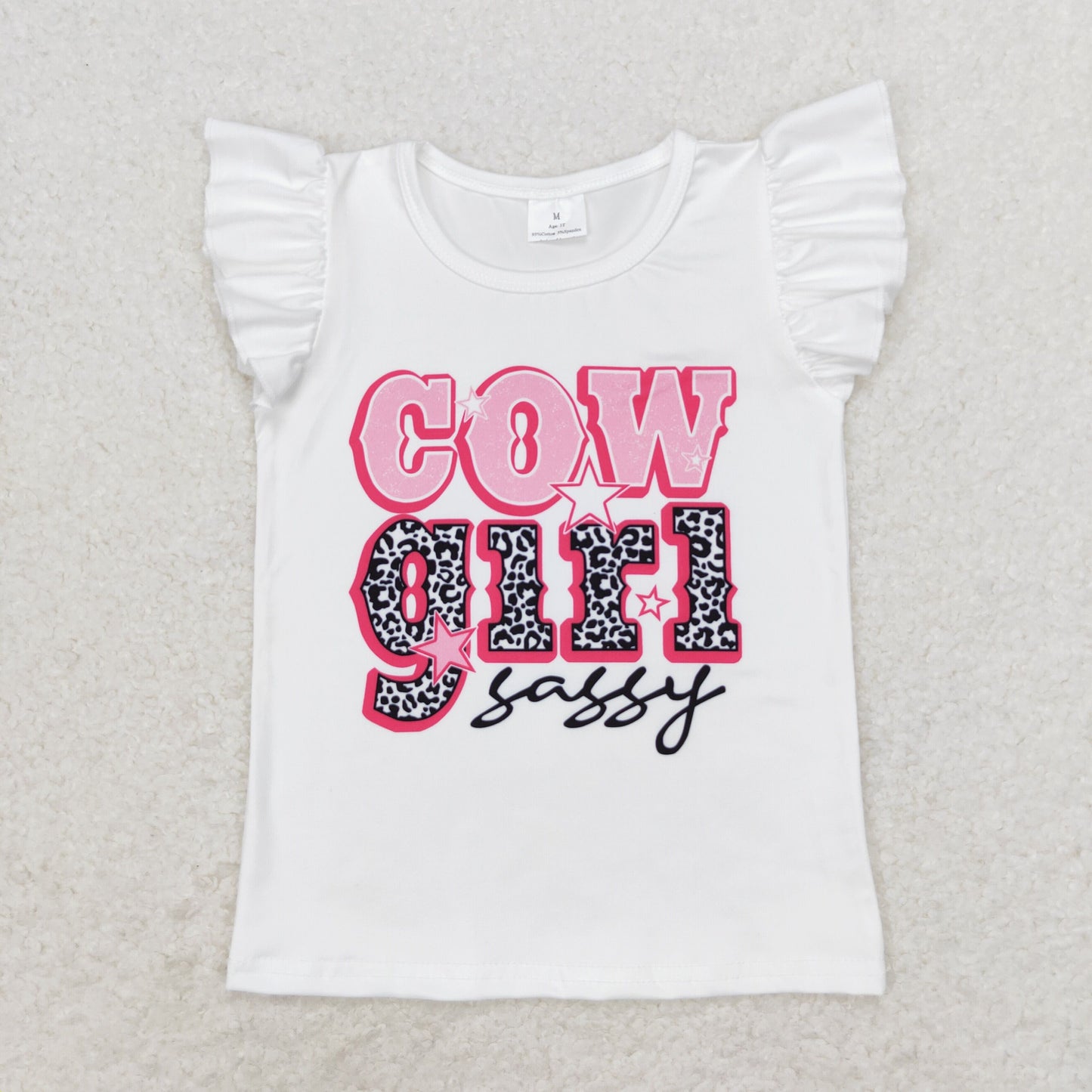 Baby Girl Short Sleeves Cowgirl Sassy Summer Shirt