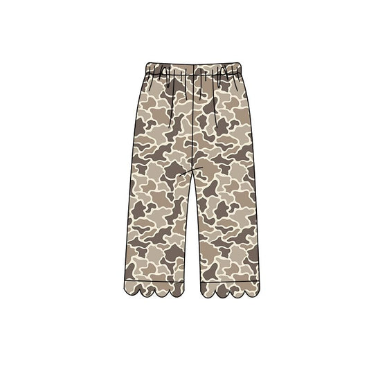( Moq 5 ) Baby Girls Kids Scallop Pants Bottoms Camo Clothes